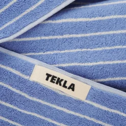 Tekla Salle De Bain*Bath Towel Clear Blue Stripes
