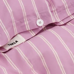Tekla Chambre À Coucher*Duvet Cover Mallow Pink Stripes