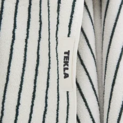 Tekla Salle De Bain*Hand Towel Racing Green Stripes