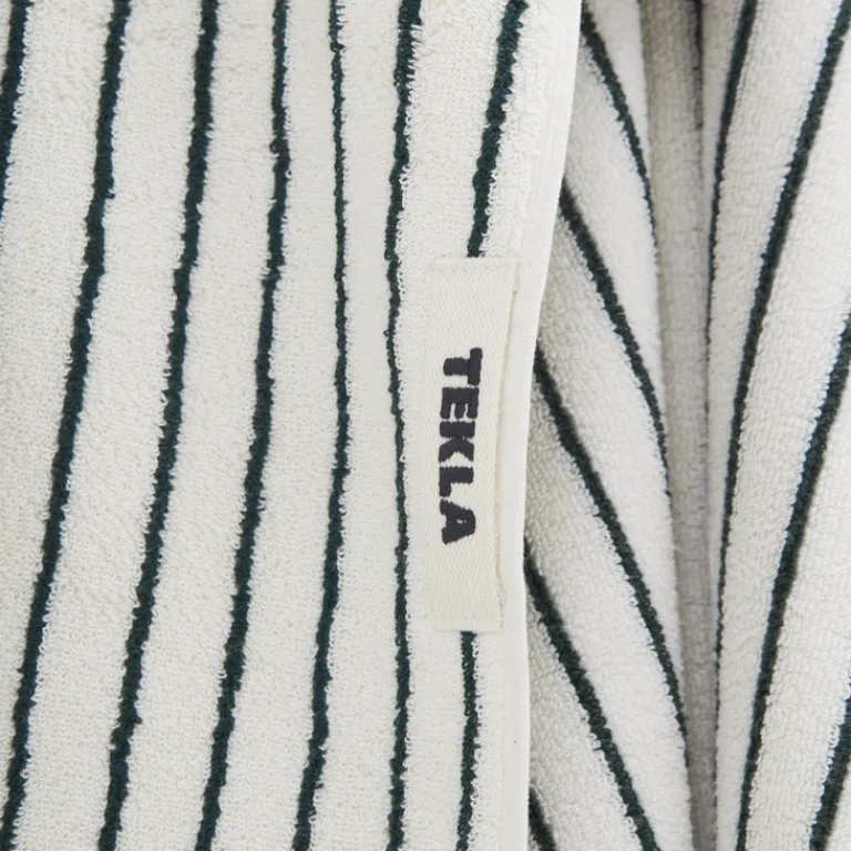 Tekla Salle De Bain*Hand Towel Racing Green Stripes