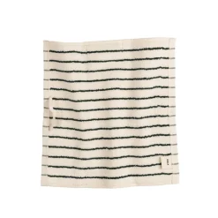 Tekla Salle De Bain*Washcloth Racing Green Stripes