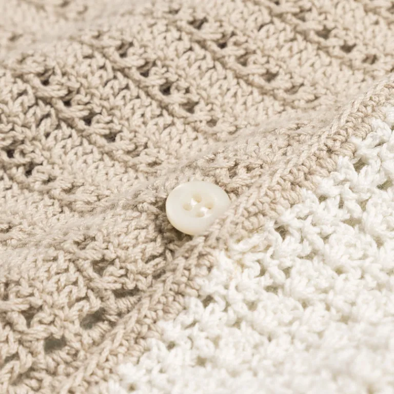 thisisneverthat Chemises*Block Crochet Knit Shirt Ivory