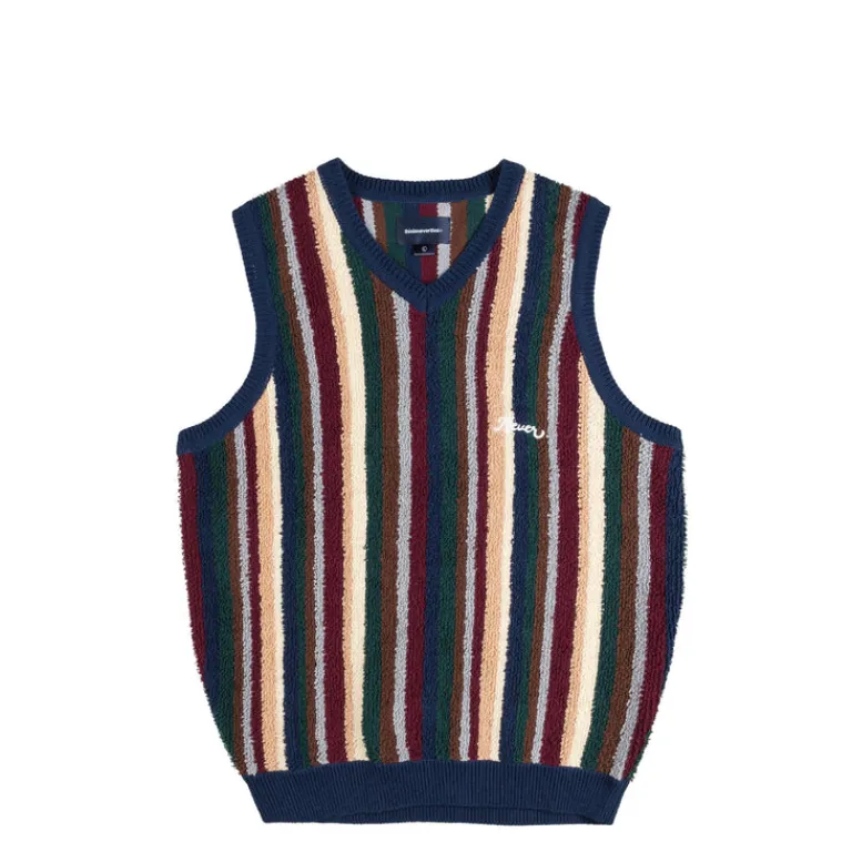 thisisneverthat Tricot*Striped Knit Vest Navy