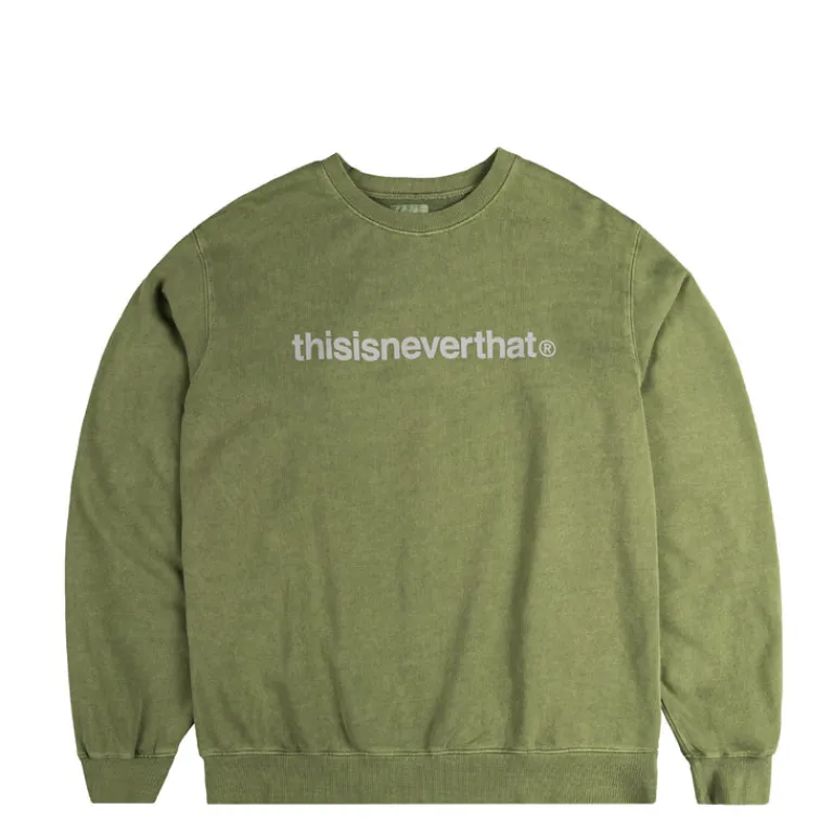 thisisneverthat Pullover*T-Logo LT Crewneck Moss Green