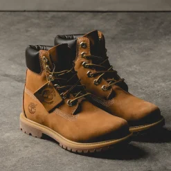 Timberland Sneakers Montantes|Sneakers En Cuir*Premium 6-Inch Lace Up Boot W *Waterproof* Wheat