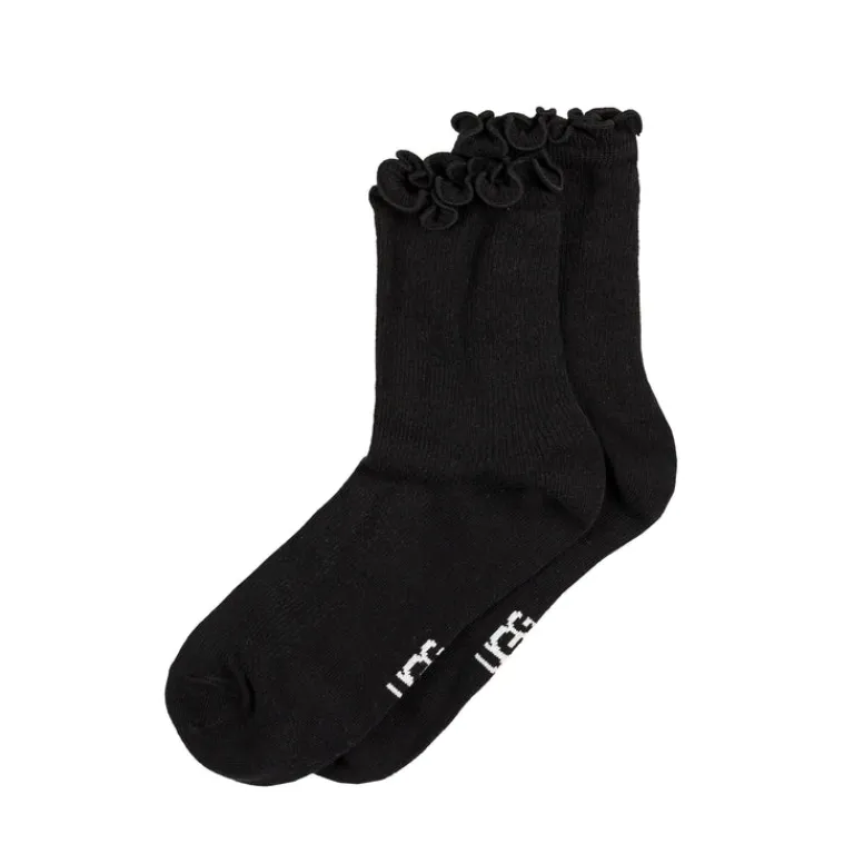Ugg Chaussettes*W Karsyn Lettuce Edge Sock Black