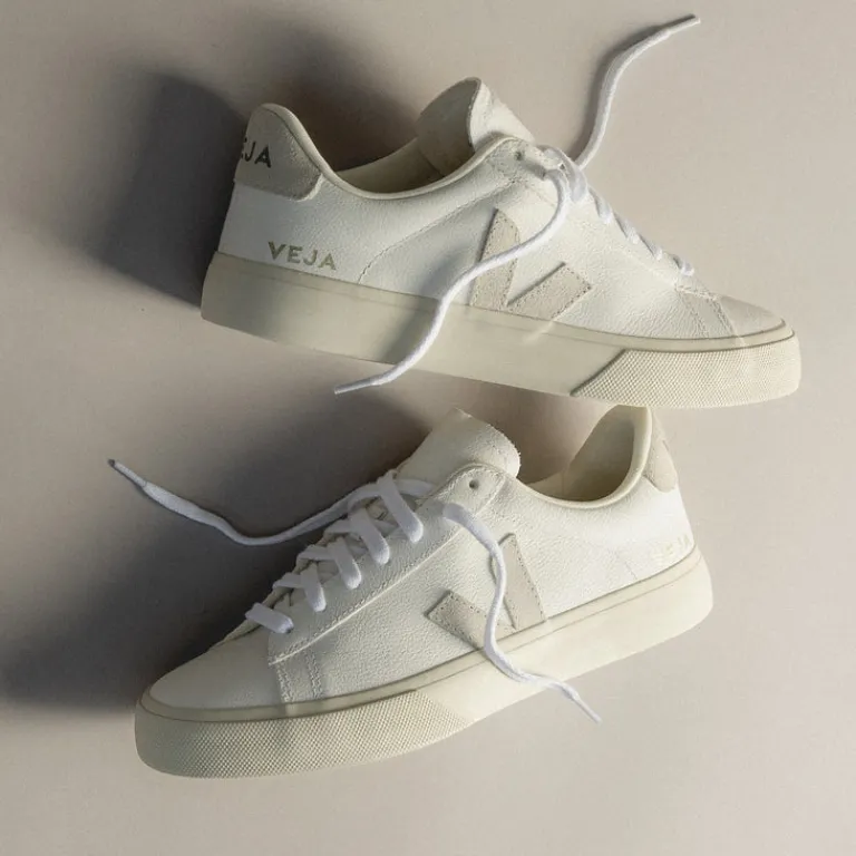Veja Sneakers Blancs*Campo Chromefree Leather Extra White / Natural Suede