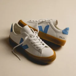 Veja Sneakers Blancs*Campo Chromefree Leather W Extra White / Aqua