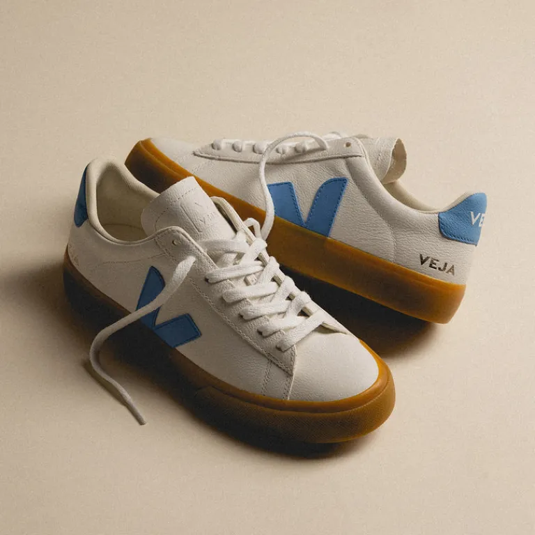 Veja Sneakers Blancs*Campo Chromefree Leather W Extra White / Aqua