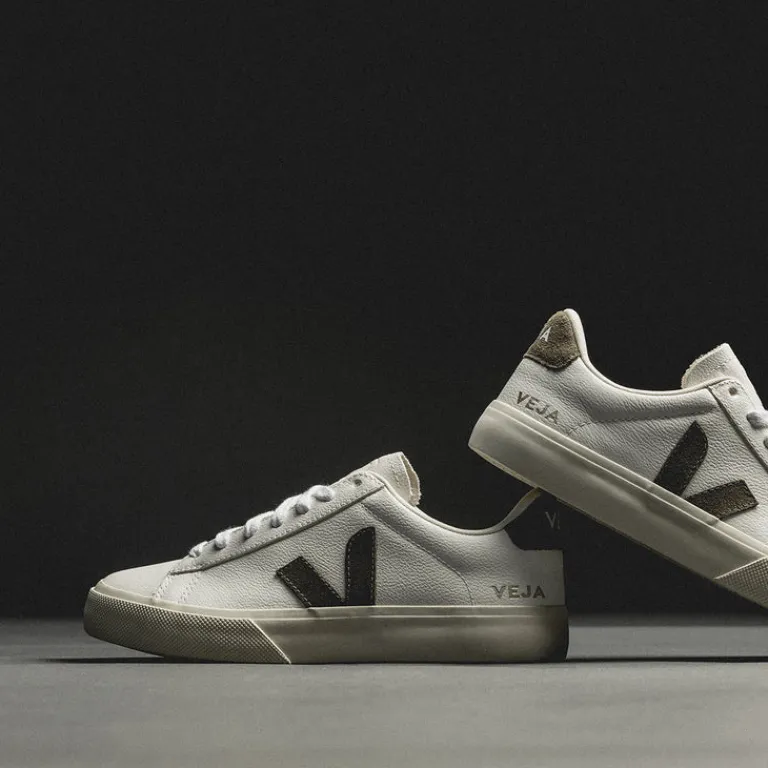 Veja Sneakers Blancs*Campo Chromefree Leather W Extra White / Kaki
