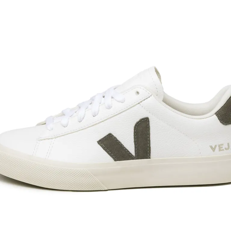 Veja Sneakers Blancs*Campo Chromefree Leather W Extra White / Kaki