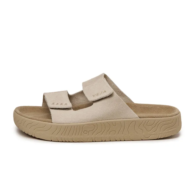 Veja Mules & Slides*Etna Suede Pierre / Alm / Almond