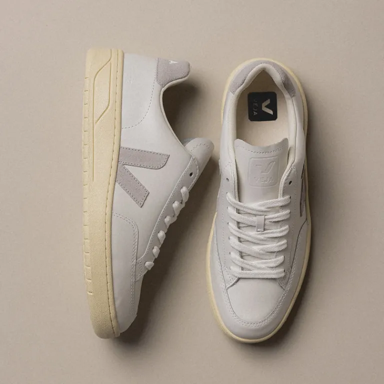 Veja Sneakers Blancs*V-12 Leather Extra White / Light Grey